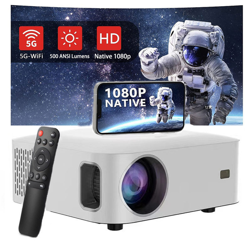 Daya tahan 200W Portable Smart Projector 5.0 Inch LCD Display, Ringan Home Cinema Mini Projector