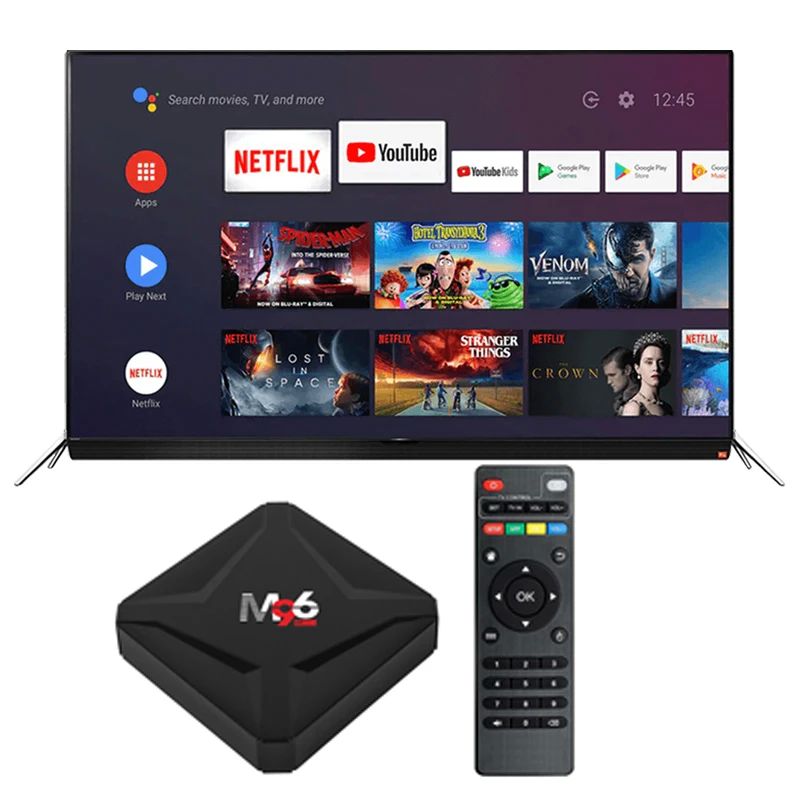 10 Bit Smart TV Box M96 Mini Dengan H.265 4K 75fps Video Decoder 4GB DDR4 RAM