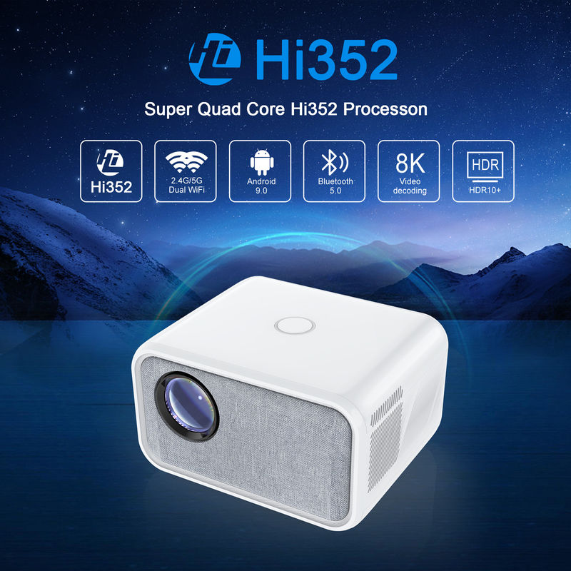 Multi Scene 110V-240V 50-60Hz HD Mini LED T5 Proyektor Andriod 9.0
