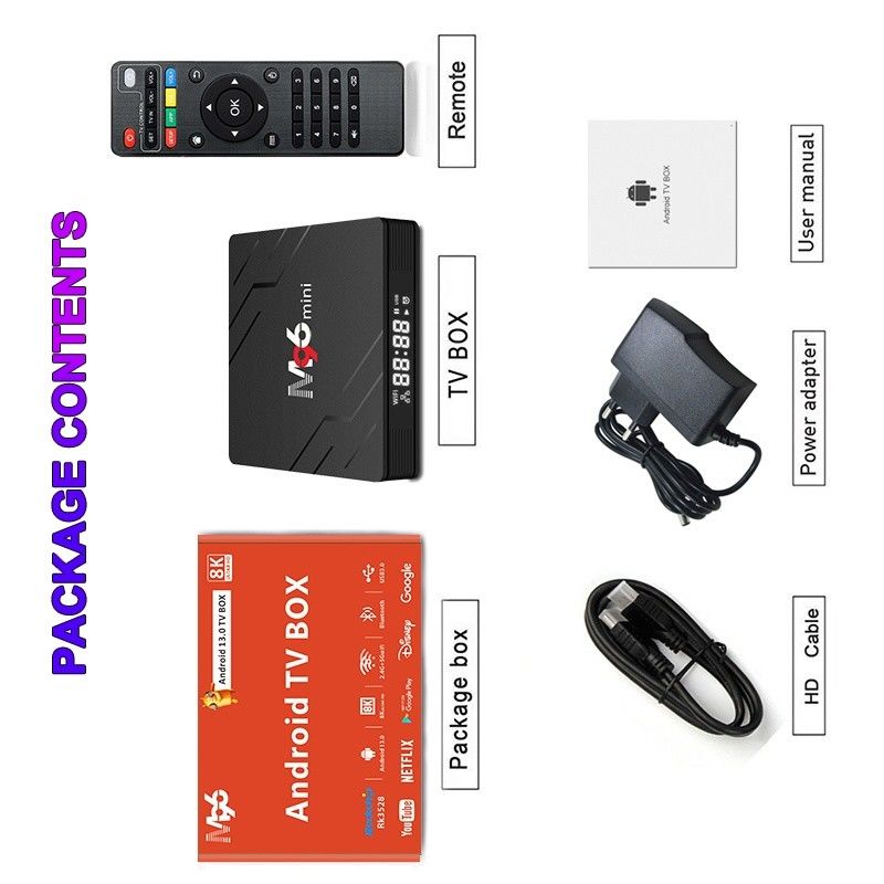 HDMI 2.1 Smart Media Box awet, Portable Android TV Box Untuk Smart TV