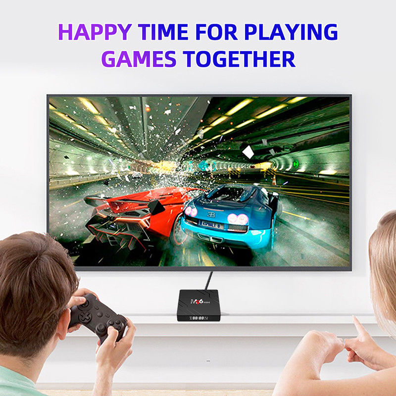 4K 75fps 10 Bit Smart TV Box M96 Mini Dengan H.265 Video Decoder 4GB DDR4 RAM