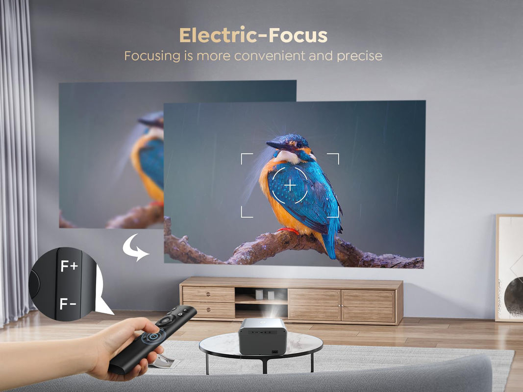 Android 9.0 Produk Baru Fokus Listrik LED+LCD HDMI Projektor 200 lumen