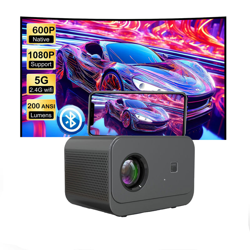 1024*600P Produk Baru Fokus Listrik LED+LCD HDMI Proyektor 200 lumen Untuk Rumah