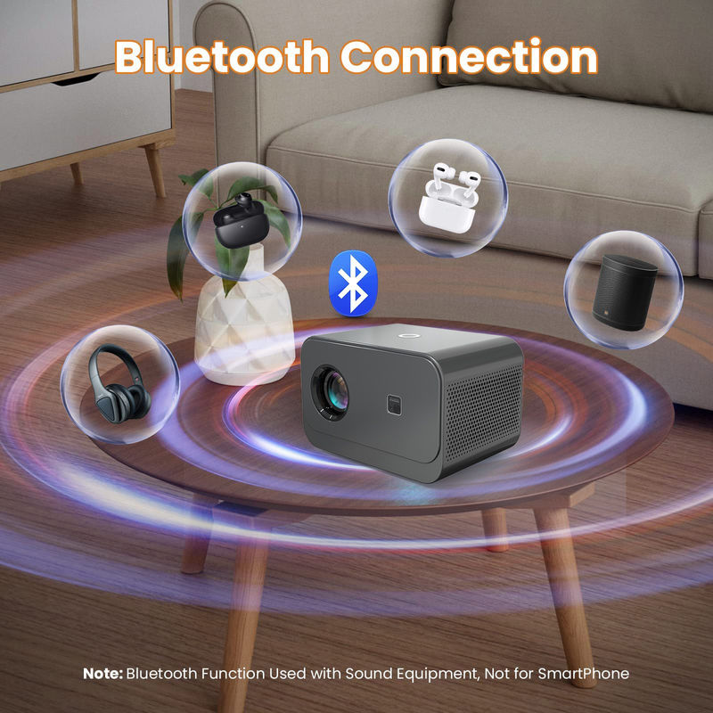 Android 9.0 Produk Baru Fokus Listrik LED+LCD HDMI Projektor 200 lumen