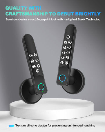 T02 Smart Fingerprint Door Knob, Kunci Pintu Tanpa Kunci Dengan Keypad, Kunci Cadangan, Kunci Pintu Pintar Di Aplikasi Tuya