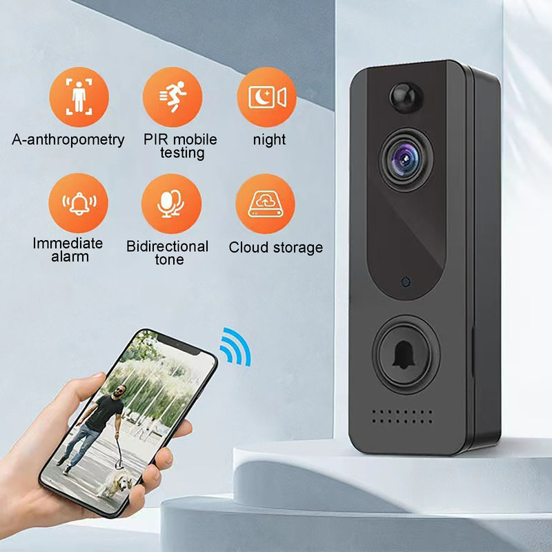 Smart Wireless Home Ring Door Bell Camera Doorbell Dengan Kamera Dukungan Luar APP