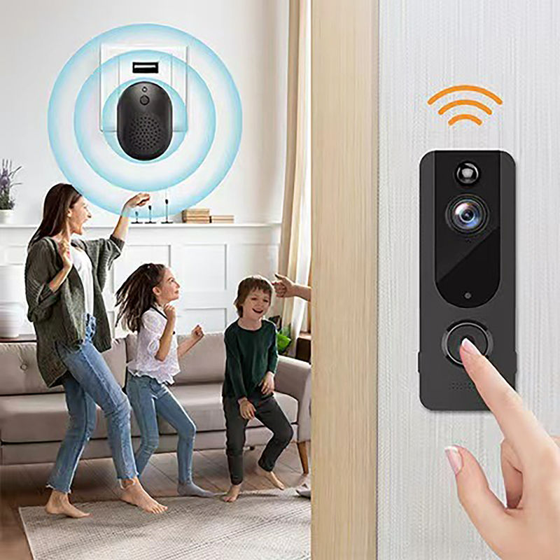 Smart Wireless Home Ring Door Bell Camera Doorbell Dengan Kamera Dukungan Luar APP