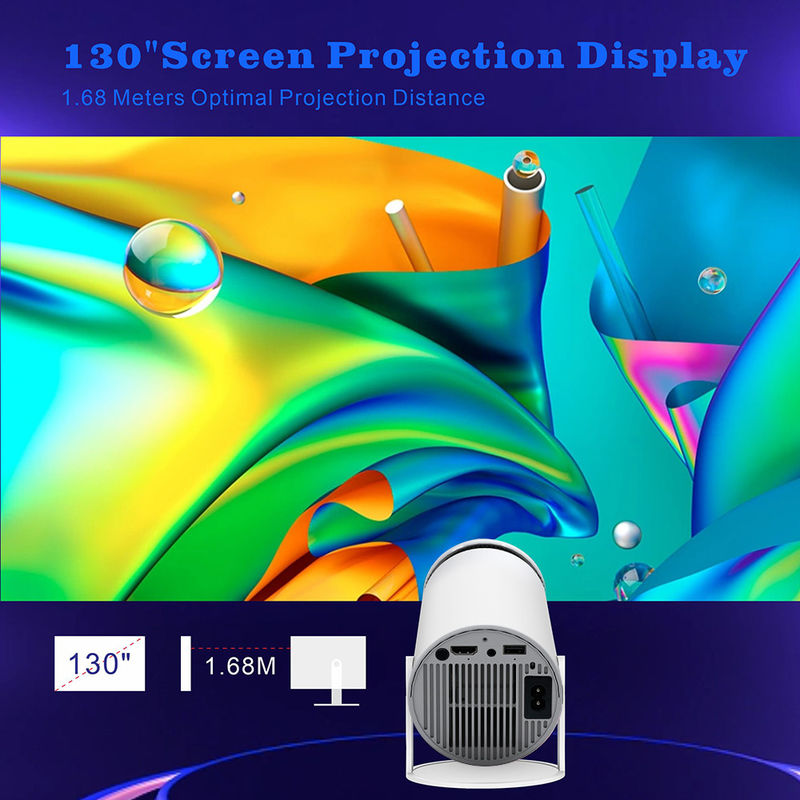 Multiscene HY300 Mini LED Portable Projector, Proyektor Kompak Ringan Untuk Rumah