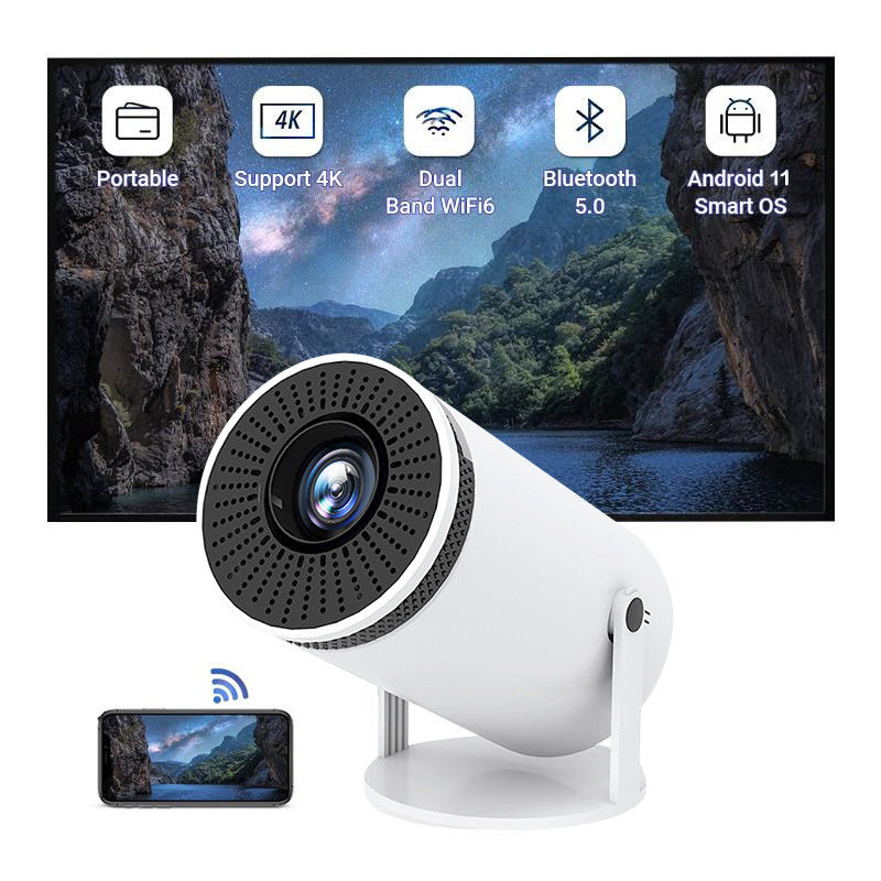 Proyektor Video Portable Mini Android 11 HY300 wifi BT Smart Home Theater HY300 Proyektor dengan remote