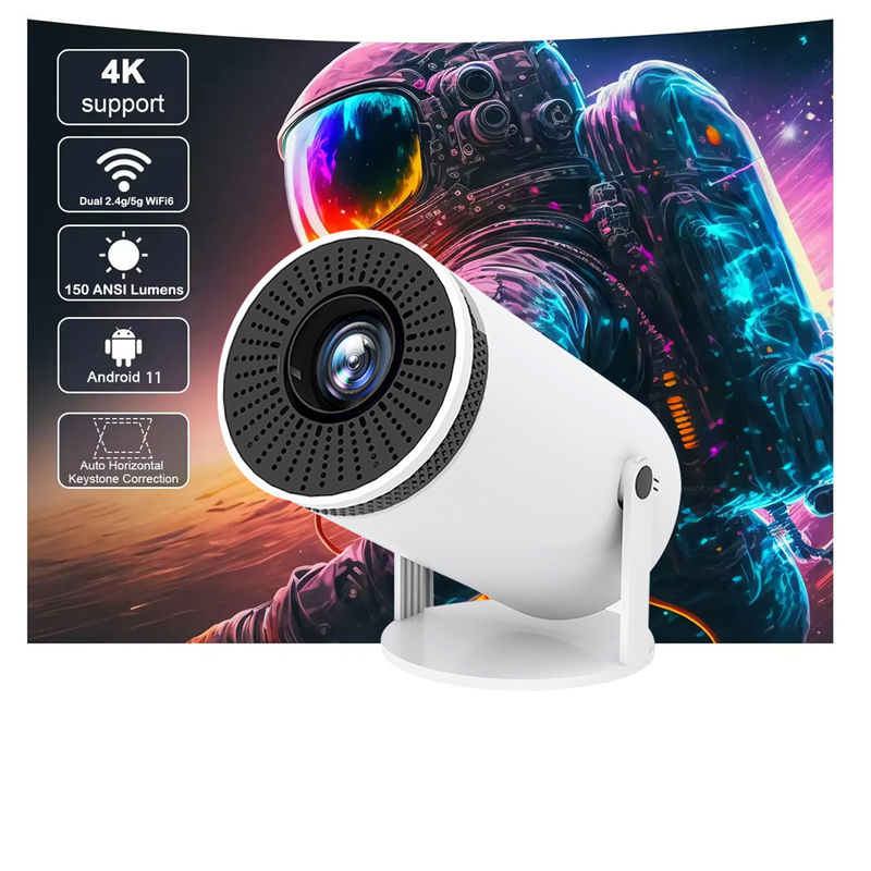 Proyektor Dual Wifi 6 Hy300 Pro Outdoor Wireless Portable Projector Android 11 4k Smart Mini Projector