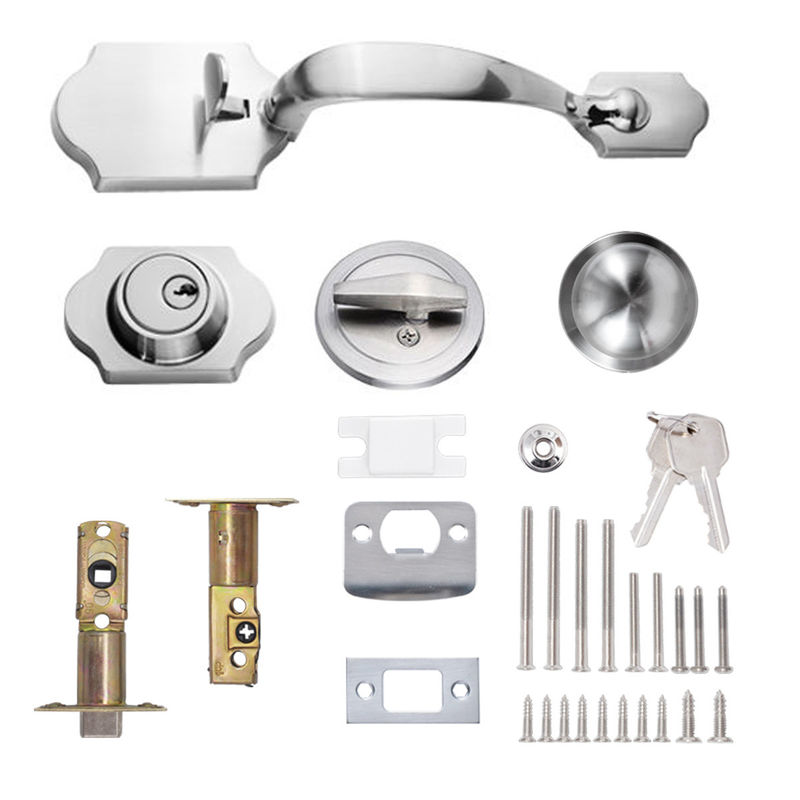 Kunci Pintu Alloy Seng Pintu Tunggal Genggam Besar Kunci Tugas Berat Kunci Pinggir Pintu Jarak Pengaturan Plating Villa Kunci Pintu