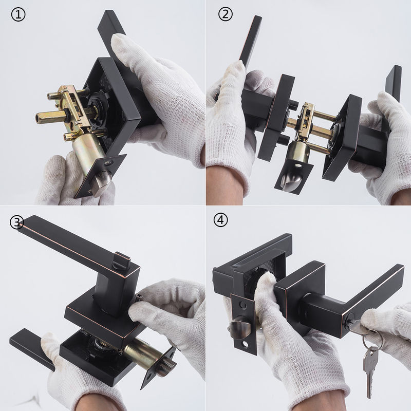 Kunci Pintu Alloy Zinc Tugas Berat Kunci Triple Lever Pengendali Plating Disesuaikan Kunci Pintu Kunci Pintu Dengan Kunci Pintu Kunci