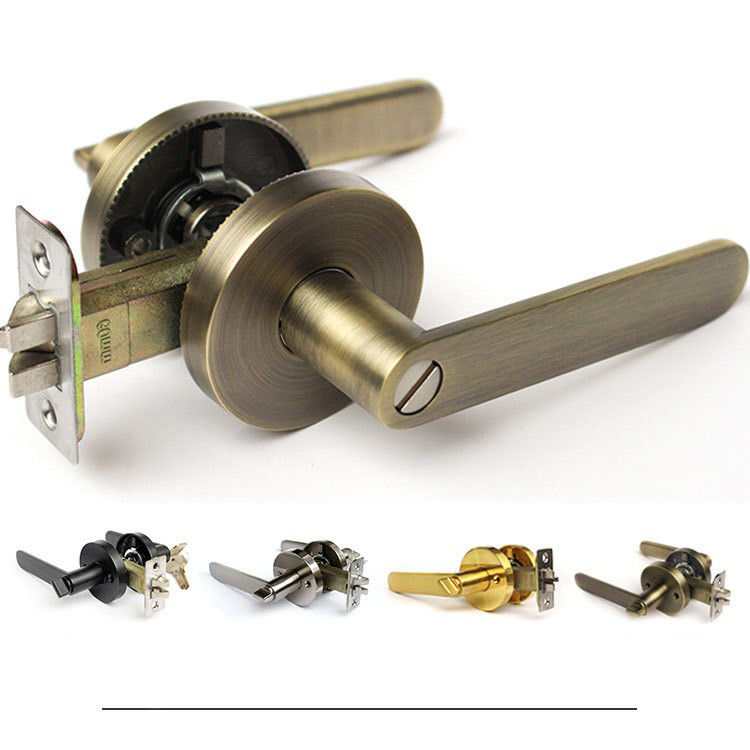 KZ01 Zinc Alloy Heavy Duty Triple Lever Lock Ball Door Lock Indoor Bedroom Door Lock Stainless Steel Ball Bathroom