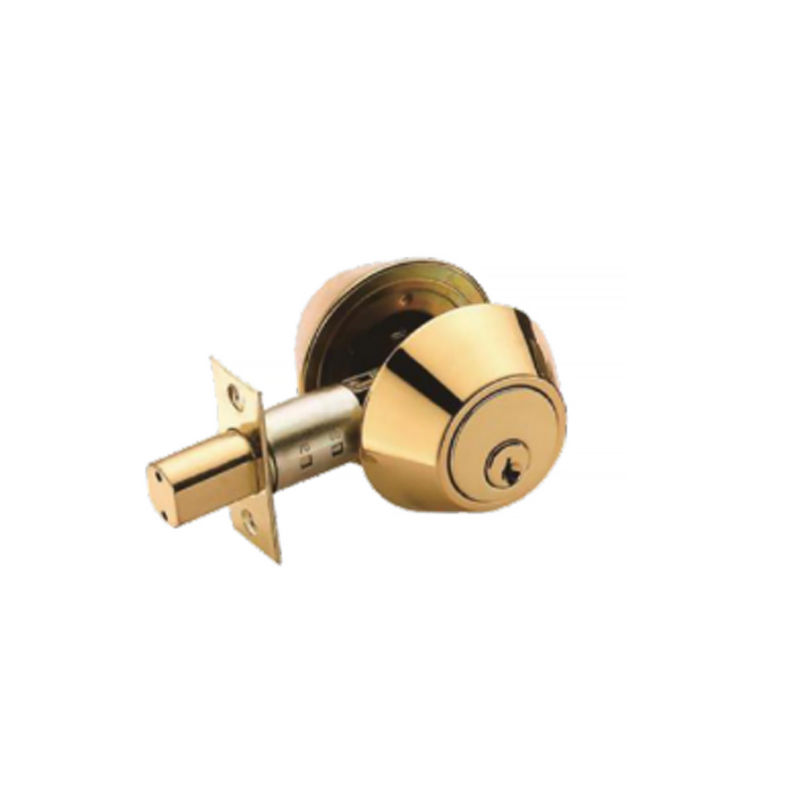 D102-PB Tombol Pintu Kamar Tidur Kunci Interior Dengan Kunci Reversibel Untuk Tangan Kanan Dan Kiri Single Cylinder Deadbolt